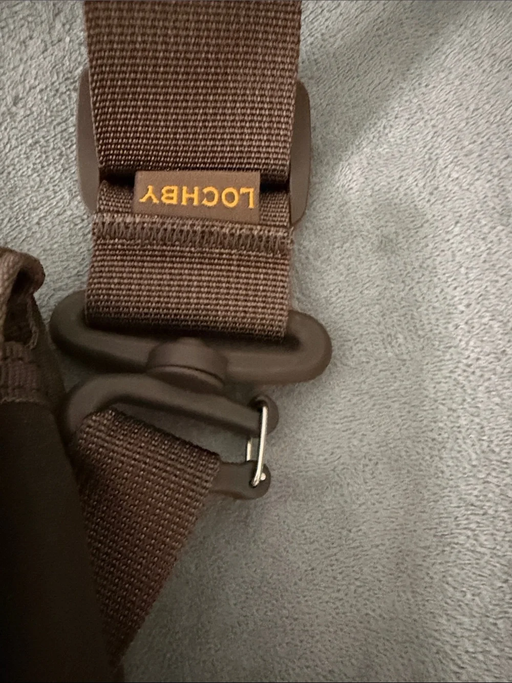 Brown Canvas Crossbody Field Sling Bag with Front Buckle Lochby